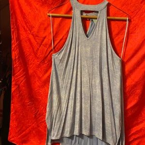 Blue washed tank top